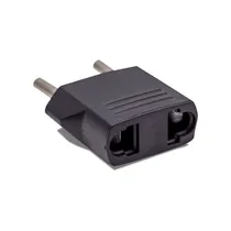 Plugue Adaptador de Tomada Padrão Indiano para Brasileiro - Preto