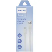 Cabo Philips DLC3001AW/70 USB-A | USB-C - White (1 Metro)
