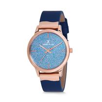 Relogio Analogico Feminino Daniel Klein Premium DK12052-6 - Azul e Rosa Ouro