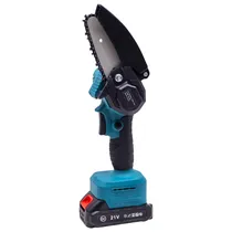 Motosserra Eletrica Chain Saw CG-7003 / 21V / 4" / 12M/ s / 100-240V - Turquesa/ Preto