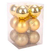 Bolas de Natal Decoração para Árvore Dorado 5CM