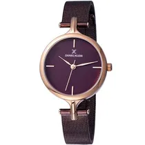 Relógio Analógico Daniel Klein Premium DK11914-4 Feminino Pulseira de Aço Inoxidável - Roxo e Rosa Ouro