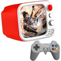 Console Mini TV Game H7 de 3.5" com 700 Jogos - Vermelho + Controle (Inglês)
