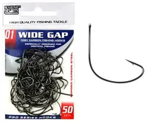 Anzol Marine Sports Wide Gap Black Nickel 01 com 50PÇS