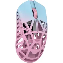 Mouse Gamer Sem Fio Magnesium Wlmouse Beast X Max 8K Omron Opticals - Azul/Rosa