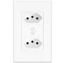 Tomada de Parede Inteligente Moes WK-KX-BR2 2 Gang Wifi 5000 W - Branco