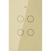 Interruptor de Parede Inteligente Moes WRS-US4-L RF/Wifi/Bivolt/4BOTÃO - Gold