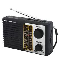 Rádio Portátil Megastar RX28BT AM/ FM/ USB/ TF/ BT/ 3 Bandas