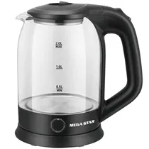 Jarra Elétrica Megastar TM9806 1.500 Watts 2 Litros 220V ~ 50/60 HZ - Transparente/Preta