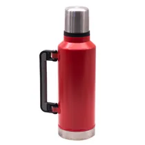 Garrafa Termica Stainless Termo Clásico para Mate 1900 ML Asa Plegable de Aço Inoxidável - Vermelho