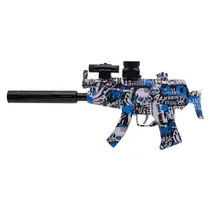 Pistola de Gel MP5 Submachin Gun 105VB com Acessórios Varios - Branco/Azul