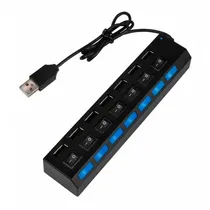 Hub USB Sate A-HUB16 7 Portas 2.0 Preto c/Power  Hub USB Sat...