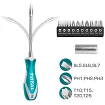 Kit Chave de Fenda Flexible Total THT250FL1206