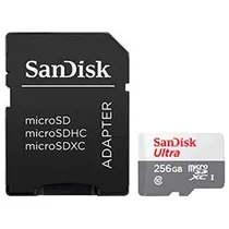 Cartão de Memória Micro SD Sandisk Ultra 256GB Class 10 - SDSQUNR-256G-GN6TA