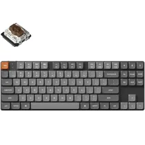 Teclado Gamer Mecânico Keychron K1 Max RGB Sem Fio Switch Brown - Preto/Cinza (Inglês)