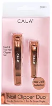 Corta Unha Cala Nail Clipper Duo 50911 - Rose Gold (2 Peças)