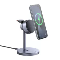 Carregador CH-2462 15W Magnetic Wireless 3IN1 Black
