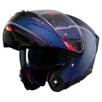 Capacete MT Helmets Atom 2 SV Destiny C7 - Articulado - Tamanho XXL - com Óculos Interno - Matt