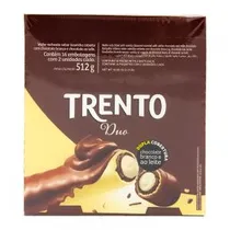 Chocolate Peccin Trento Duo Ao Leite e Branco Caixa 16X32G
