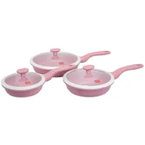 Jogo de Frigideira de Indução Ucc Life com 6 Pçs Rosa