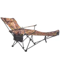 Cadeira de Praia/Camping Dobrável Camuflada c/ Porta Copo Bolsa Camuflada