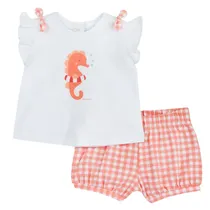 Chicco Fashion Set 2 PZ Camiseta c/ Pantalones Corto Tela s/C