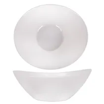 Tigela de Vidro Branco 20CM de Circulação e 6 CM de Profundidade