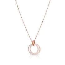 Colar Feminino Freelook FRJ.3.6001-4 de Aço Inoxidável - Rosa Ouro