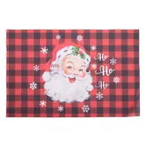 Individual de Mesa Design Natalino Quadrado Santa 45X30CM