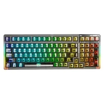Teclado Aula F98 95% RGB Mec SW.Crystal Eua Black/White 139879 Teclado Aula F98 95% RGB Mec SW.Crystal Eua Black/White 139879