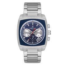 Relogio Analogico Masculino Daniel Klein DK.1.12749-2 Exclusive Gents / Pulseira de Aco Inoxidavel - Prata/Azul