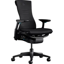 Cadeira de Escritório Gamer Logitech G X Herman Miller Embody Gaming - Negro/Cian