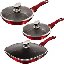 Conjunto de Frigideiras Berlinger Haus Metallic Line Burgundy Edition - BH-6189 (6 PCS)