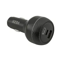 Carregador Veicular Vezr VC04 - USB/USB-C - 130W - Preto