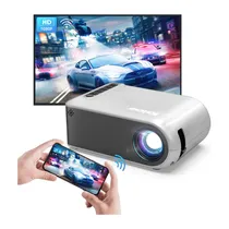 Projetor Portátil Wi-Fi Kolexa LED VF210 Full HD 1080P Compatível com Android e Ios - Prata/Preto
