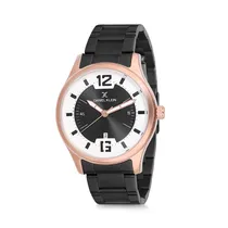 Relógio Analógico Masculino Daniel Klein Premium DK12166-4 - Rosa Ouro e Preto
