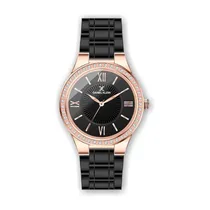 Relógio Analógico Feminino Daniel Klein Premium DK.1.12407-3 - Rosa Ouro e Preto