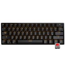 Teclado Mecanico Royal Kludge RK61, 60%, RGB, Tatil Wireless, s/Fio, Switch Red, RK61SM-Blac-H, Preto