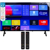 Smart TV LED 43" Coby CY3359-43FL HD Android Wi-Fi com Conversor Digital