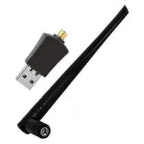 Adaptador Wifi Quanta QTAA300 USB 300MBPS Antena - Preto