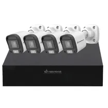 DVR Visionbras VB-KIT800-FC - 8 Canais - Kit 4 Câmeras - FHD - Preto