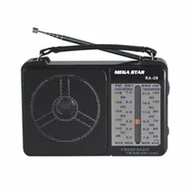 Megastar Radio Portatil RX720BTG AM/FM/TV/SW de 4 Bandas Dorado