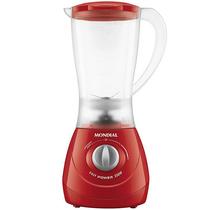 Liquidificador Mondial Easy Power L-550-R 550 Watts 2 Velocidades + Pulsar 127V ~ 60HZ - Vermelho/Cinza