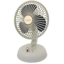 Ventilador Ecopower EP-V103 6" 3VEL/3PAS/Recarg/5V- Blanco (Caja Fea)