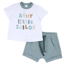 Chicco Fashion Set 2 PZ Camiseta c/ Pantalones Corto Tela s/C