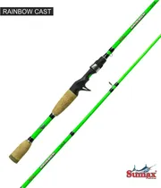 Sumax Pesca Vara Rainbow RBG-561MLC Fibra de Carbono 6-14LB Verde