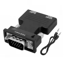 Adaptador VGA p/ HDMI Femea c/Audio