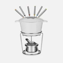 Jogo Fondue Cuisinart FP-115WS Ferro Fundido Branco - 13 Peças
