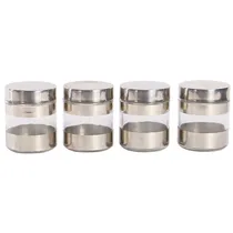 Pote Vidrio c/ Inox c/ 4