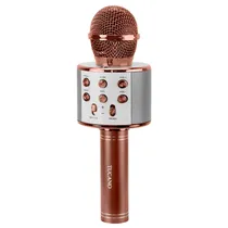 Microfone Sem Fio WS-858 - USB/SD/Aux - com Speaker - Rosé  Microfone S...